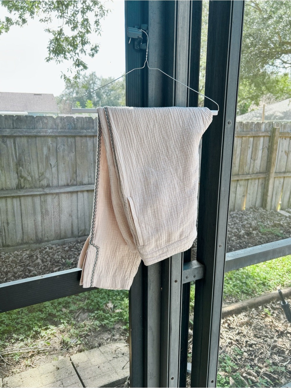 Cotton Gauze with Embroidered Detail